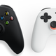 The new Xbox controller (black) and the Google Stadia controller (white) both have share buttons.